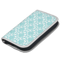 Aqua Damask Pattern Organizers