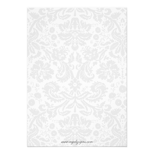 aqua damask Sweet Sixteen party Invitation