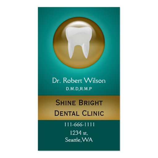 aqua Dental businesscards with appointment card Business Card