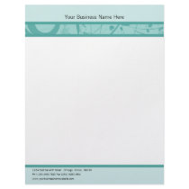 Aqua Distressed Details Business Letterhead