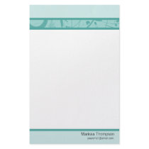 Aqua Distressed Personal Stationery by SublimeStationery Aqua Distressed Personal Stationery