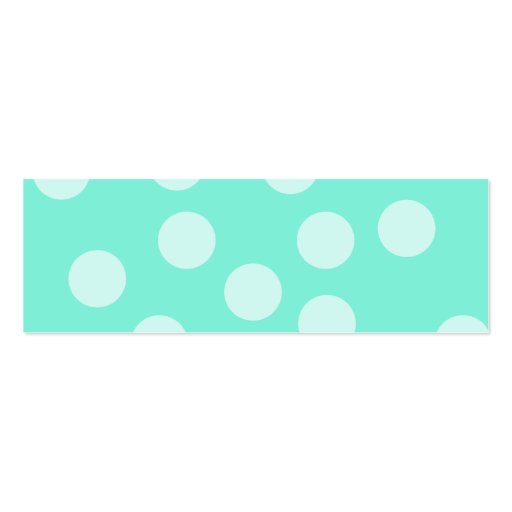 Aqua Dotty Pattern. Business Cards (front side)