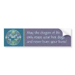 Aqua Dragon Bumper Sticker