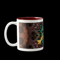 Aqua Earth Fractal Art Custom Name Mug mugs