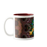 Aqua Earth Fractal Art Custom Name Mug