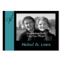 Aqua Elegance Mini Save The Date Card profilecard