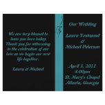 Aqua Elegance Wedding Programs Flyer