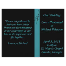 Aqua Elegance Wedding Programs Flyer