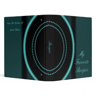 Aqua Emblem Recipe Book binder