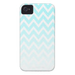 Aqua fading zig zag chevron pattern iphone 4 case