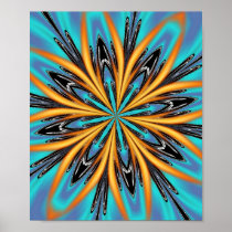 Aqua Firestar Posters