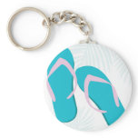 aqua flip flops key chain