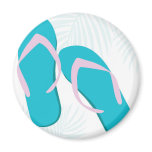 aqua flip flops fridge magnets