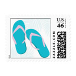 aqua flip flops stamp