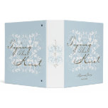 Aqua Floral Flourish Tying The Knot Wedding Binder