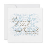 Aqua Floral Flourish Tying The Knot Wedding Invite