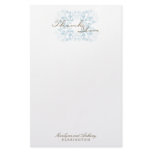 Aqua Floral Flourish Wedding Thank You Stationery