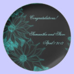 Aqua Floral Wedding Rehearsal Plate plates