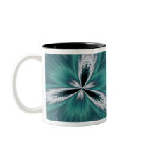 "Aqua Flower Abstract" Mug mugs