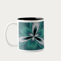 "Aqua Flower Abstract" Mug by naturespaintbox "Aqua Flower Abstract" Mug