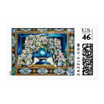 Aqua Flowers in vase, Plaza de Espana, Seville, Sp Postage