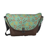 Aqua foliage branches Rickshaw messenger bag
