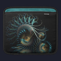 Aqua Fractal Scarab Shell iPad Tablet Sleeve ipad sleeves