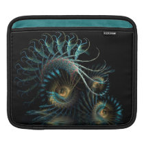 Aqua Fractal Scarab Shell iPad Tablet Sleeve Ipad Sleeve