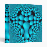 Aqua Glow Fractal Art Binder