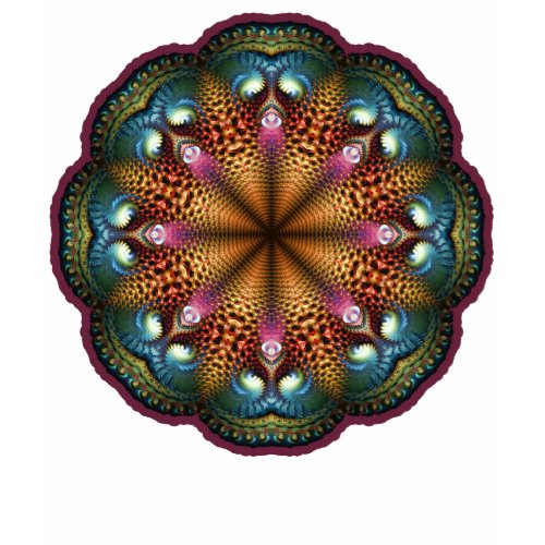 Aqua Golden Mandala Fractal Star Shirt shirt