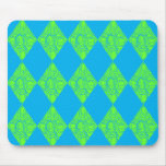 Aqua & Green Diamonds Mousepads