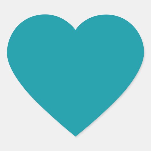 Aqua   Heart Sticker