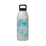 Aqua Hearts Bokeh Reusable Water Bottles