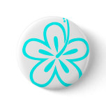 Aqua hibiscus aloha flower buttons