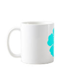 Aqua hibiscus flower design coffee mugs