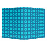Aqua Hollow Circles on Dark Blue Binder binders
