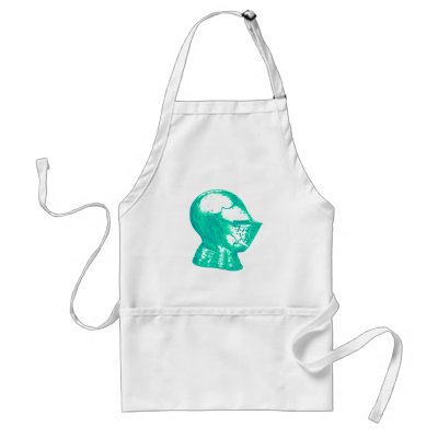 Aqua Knight Armor Medieval Helmet Knights Apron by TotallyRandom