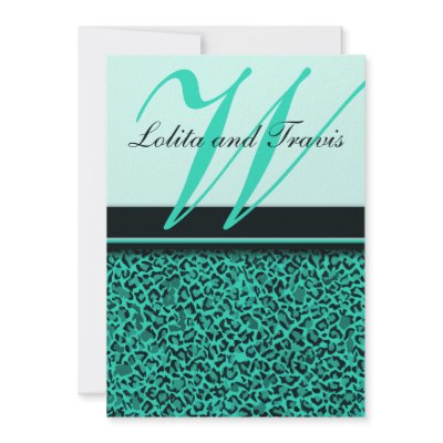 Aqua Leopard Print Invitations by OddballAffairs