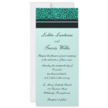Aqua Leopard Wedding Invitations