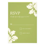 AQUA & LIME  DAMASK | WEDDING RSVP PERSONALIZED INVITATION