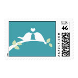 Aqua Love Birds stamps