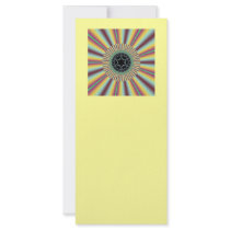 Aqua Magenta Sunburst Fractal Rack Card Template