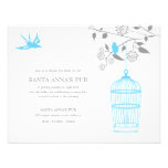 Aqua Marigold Bridal Shower Invitations