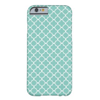 Aqua Mint Quatrefoil Pattern iPhone 6 Case