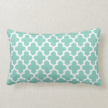 Aqua Modern Moroccan Pattern Throw Pillows