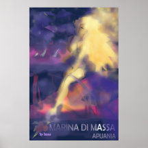 Aqua Moonlight Print