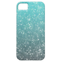 Aqua Ombre Glitter iPhone 5 Cases
