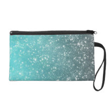 Aqua Ombre Glitter Wristlets