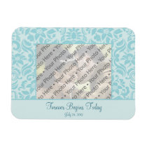 Aqua or Teal Wedding Photo Magnet Momento Gift