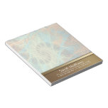 Aqua Orange Fractal Swirl Notepad